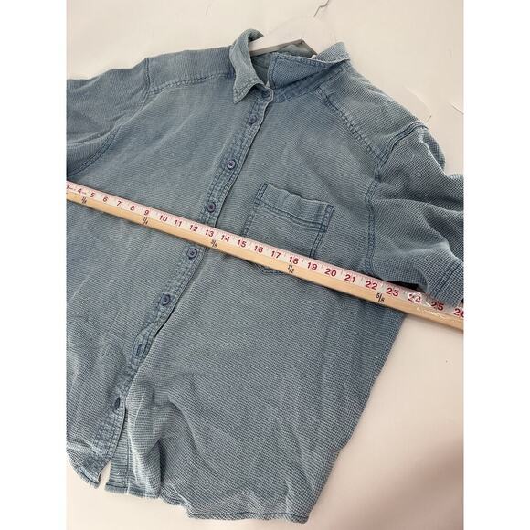 Elisabeth by Liz Claiborne Vintage Blouse Womens 22 Petite Blue Button Front Top - Picture 12 of 16